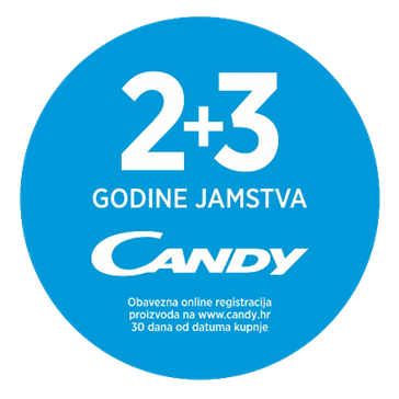 Candy bijela tehnika | 2 godine redovne + 3 godine dodatne garancije