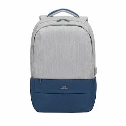 Ruksak RivaCase 17.3" Prater 7567 Grey/Dark Blue anti-theft laptop backpack