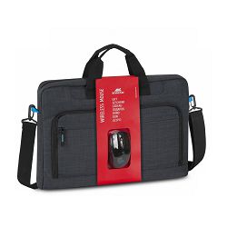 Torba RivaCase 17.3" 8058 BUNDLE 08 Black laptop bag + Wireless mouse